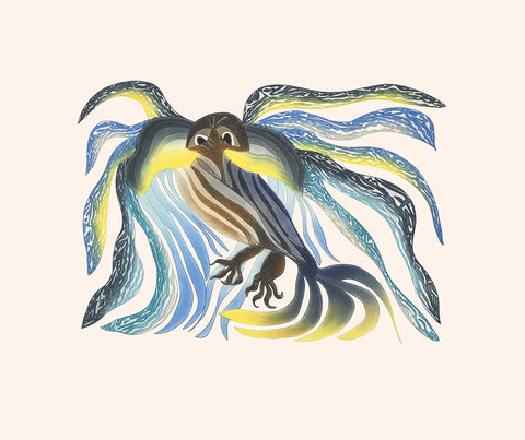 2023 PRINT by OOLOOSIE SAILA *Aquatic Owl 14*