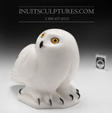 9" White Owl by Famous Manasie Akpaliapik