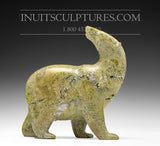 8" Golden Walking Bear by Tim Pee