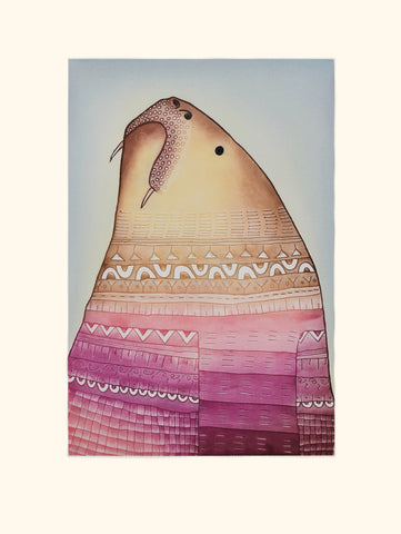 2025 PRINT Dorset Collection by NINGIUKULU TEEVEE *Kakkinilik* (One with Tattoos)