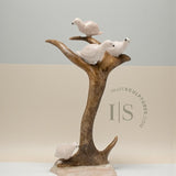 12" Ptarmigans (Birds) in a Tree by Peter K. *A Stop Along The Way*