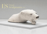 12" Polar Bear Head by Joseph Suqsiaq Gjoa Haven *Warrior Heart*