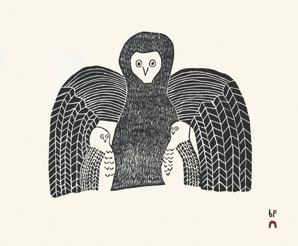 2023 LAST PRINT by NAPACHIE TOONOO *Enfolding Owl 24*
