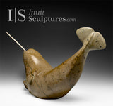 VINTAGE 21" Narwhal by Nalenik Temela *Old Wood*