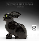 7" Striking Black Marble Arctic Hare by Johnnee Lee Judea