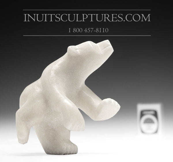 4" Diving Bear by Mosesee Pootoogook