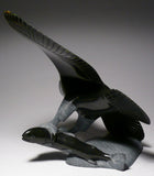 7.5" Eagle with Fish by Pitseolak (Pits) Qimirpik